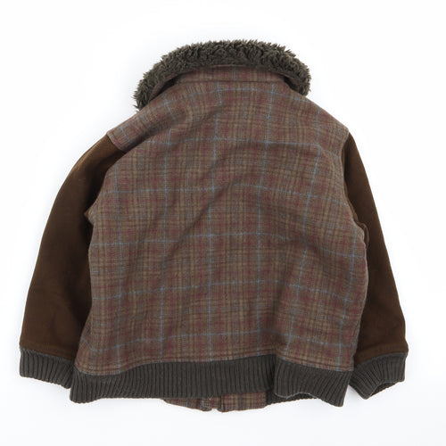 Gap Boys Brown Check  Jacket  Size 4-5 Years