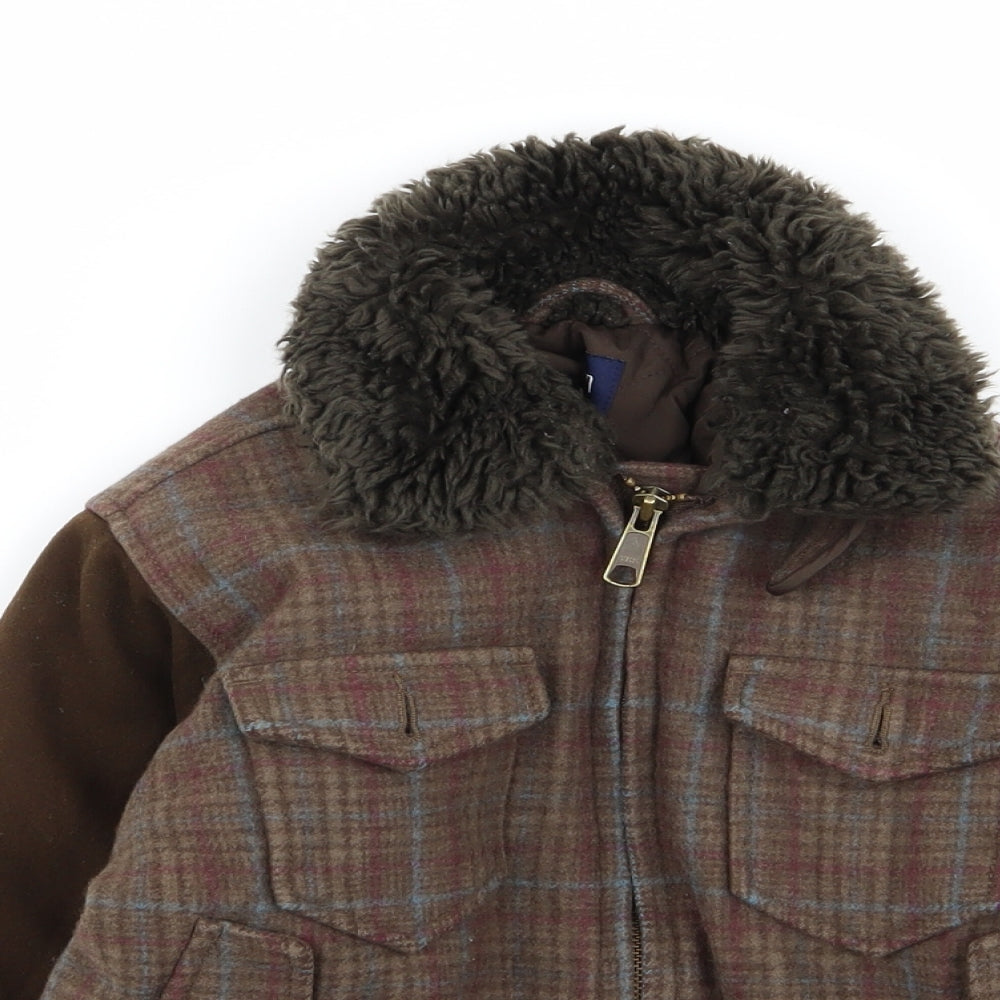 Gap Boys Brown Check  Jacket  Size 4-5 Years