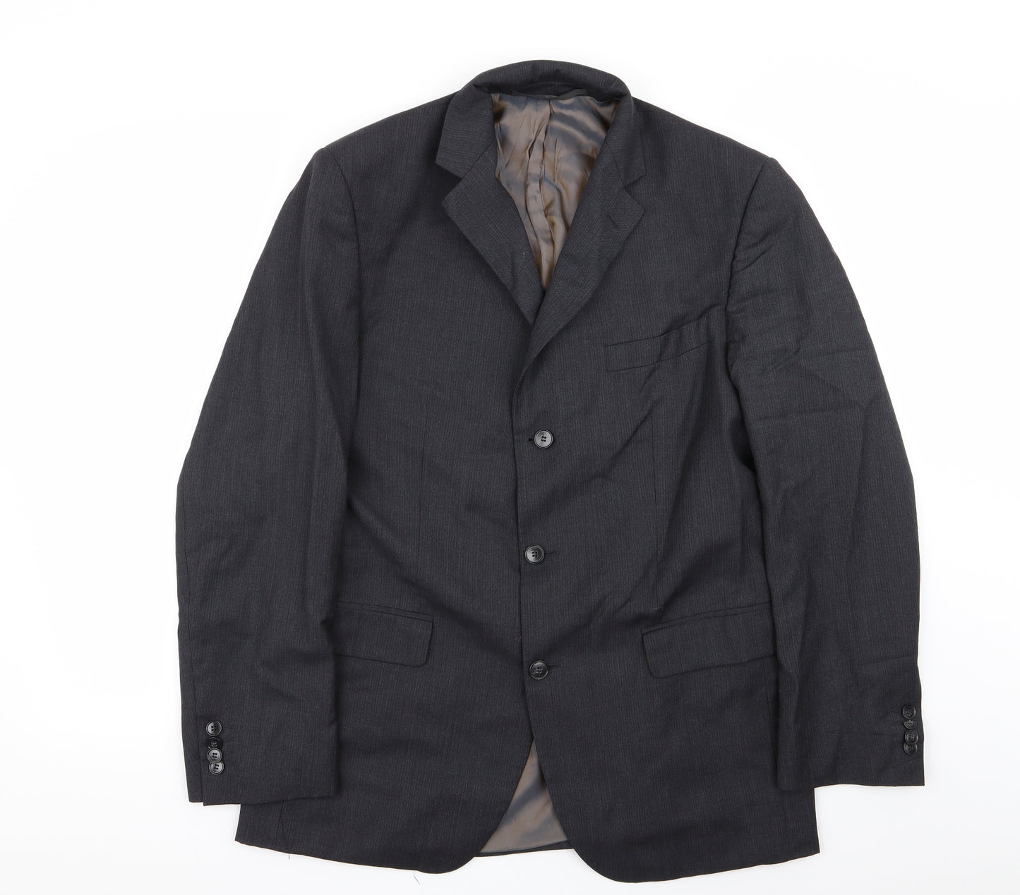 M&S Mens Grey Striped  Jacket Blazer Size 40