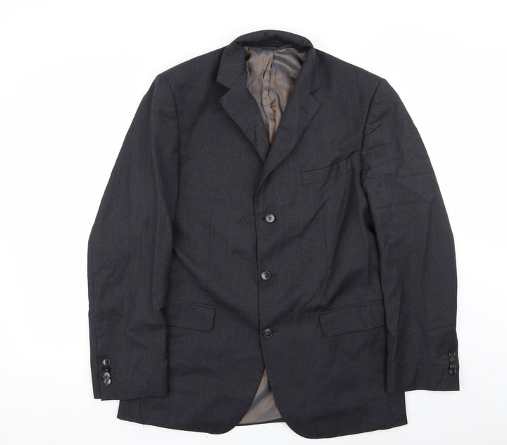M&S Mens Grey Striped  Jacket Blazer Size 40
