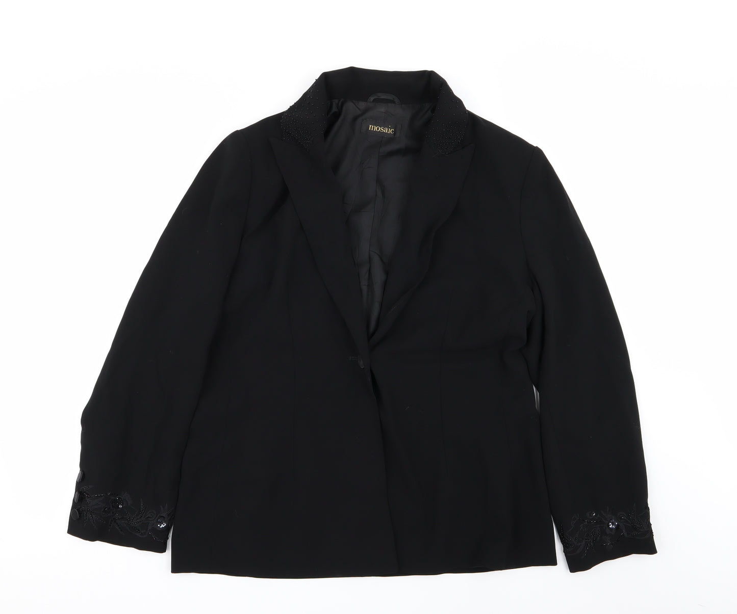 Mosaic Womens Black   Jacket Blazer Size 10