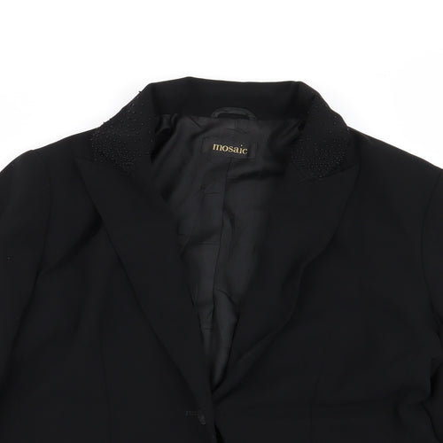 Mosaic Womens Black   Jacket Blazer Size 10