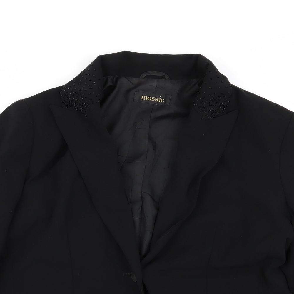 Mosaic Womens Black   Jacket Blazer Size 10