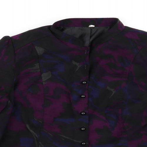 EWM Womens Multicoloured Camouflage  Jacket Blazer Size 16