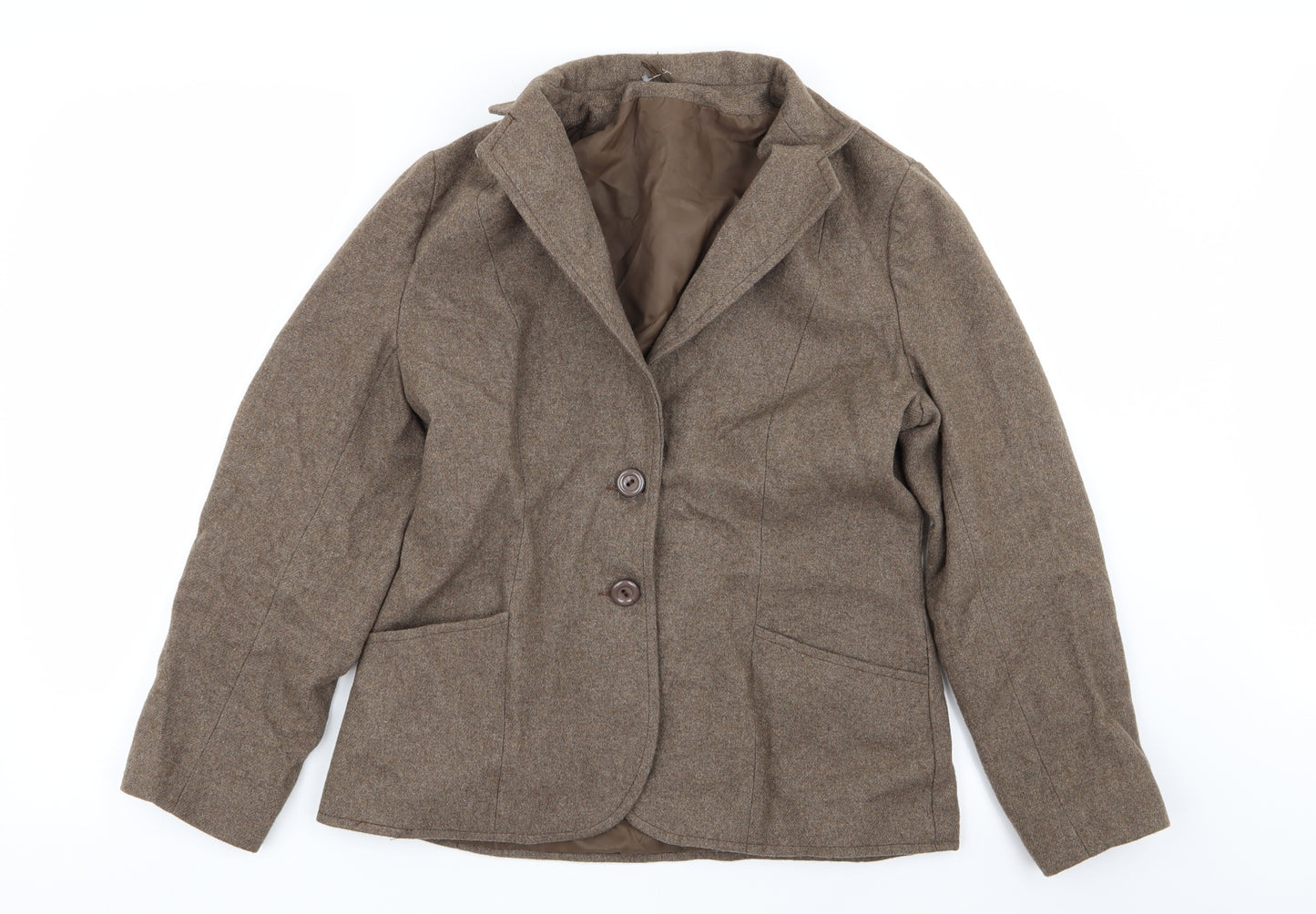 Preworn Womens Brown   Jacket Blazer Size 14