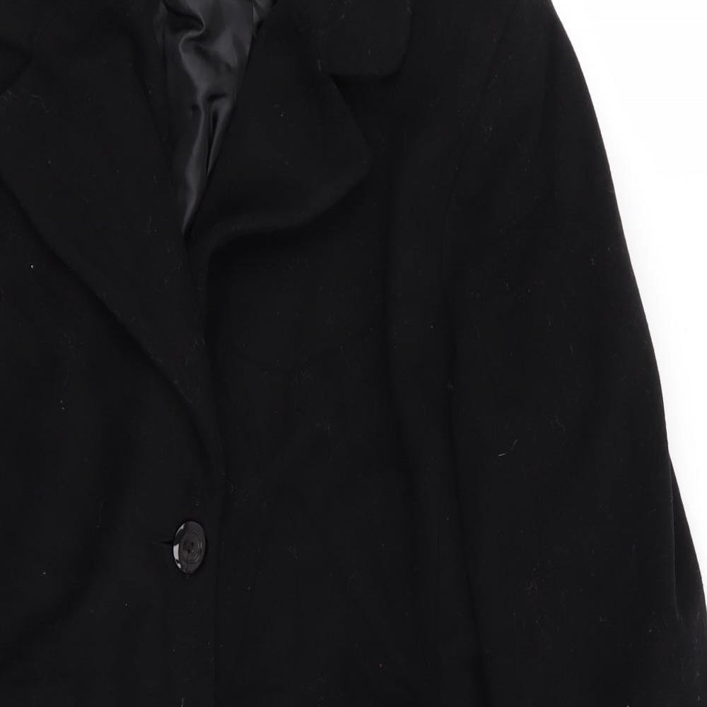 lady line Womens Black   Overcoat Coat Size 14