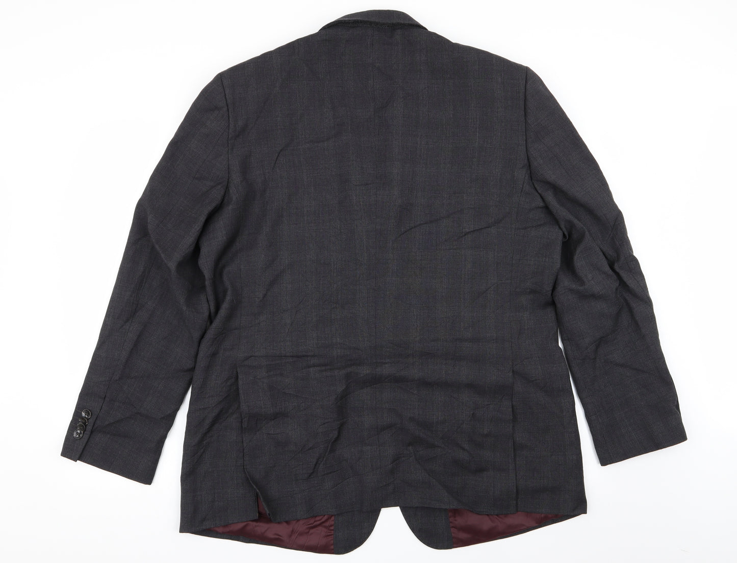 m.jewin Mens Grey Check  Jacket Blazer Size 46