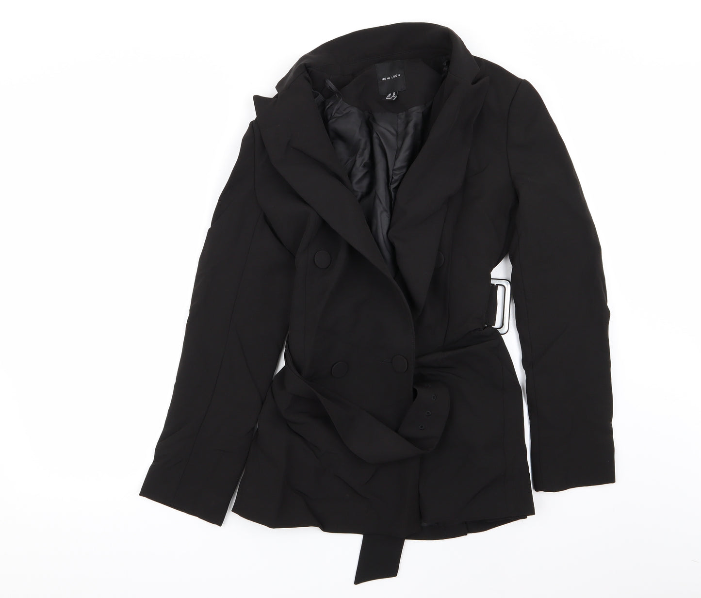 New Look Womens Black   Overcoat Coat Size 10