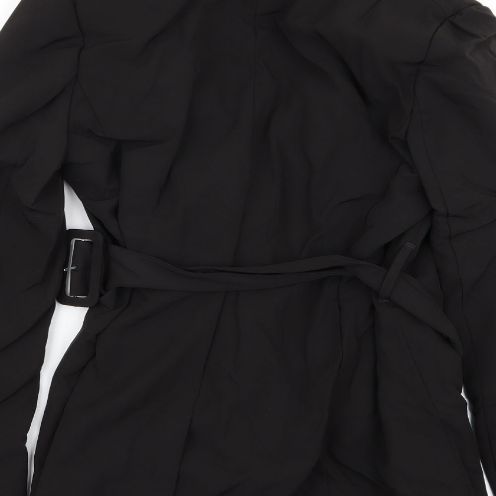 New Look Womens Black   Overcoat Coat Size 10