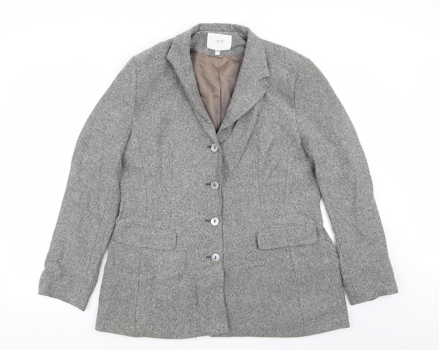 JFW Womens Grey   Jacket Blazer Size 16