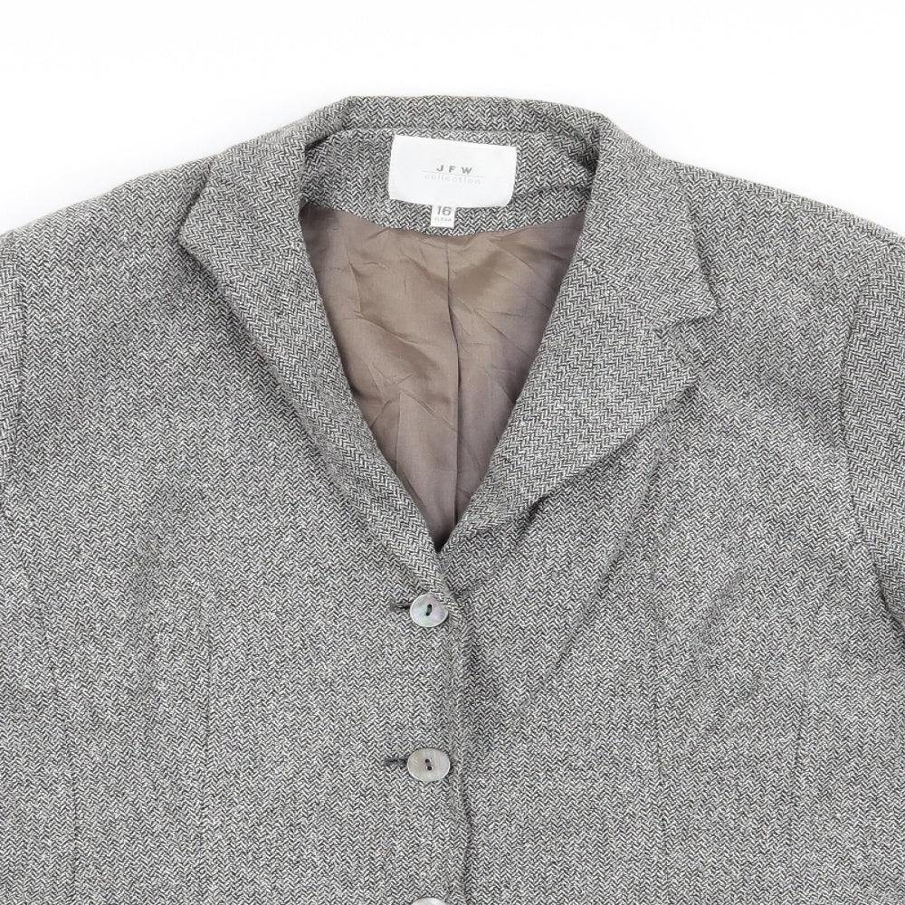 JFW Womens Grey   Jacket Blazer Size 16