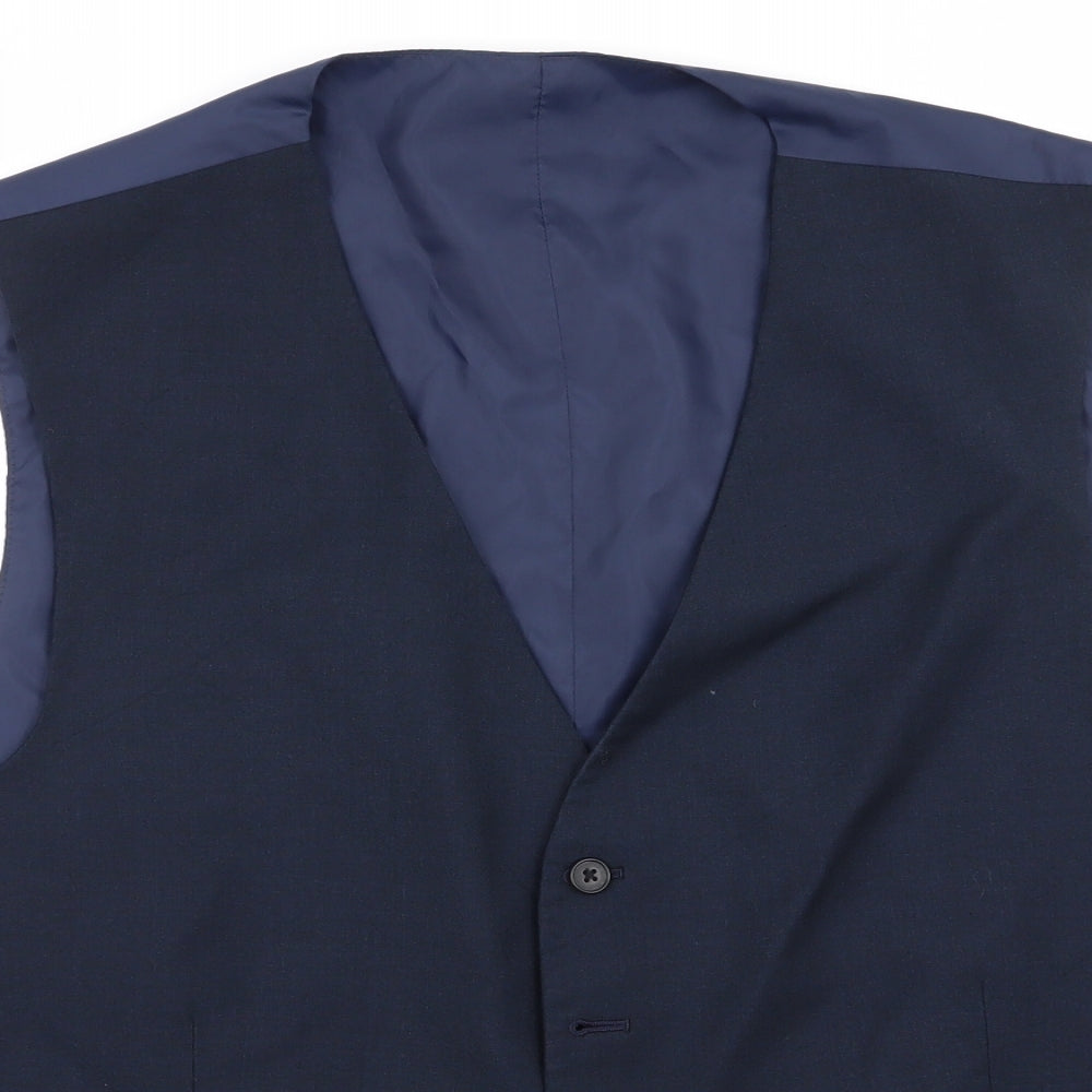 redherring Mens Blue   Jacket Suit Waistcoat Size 46