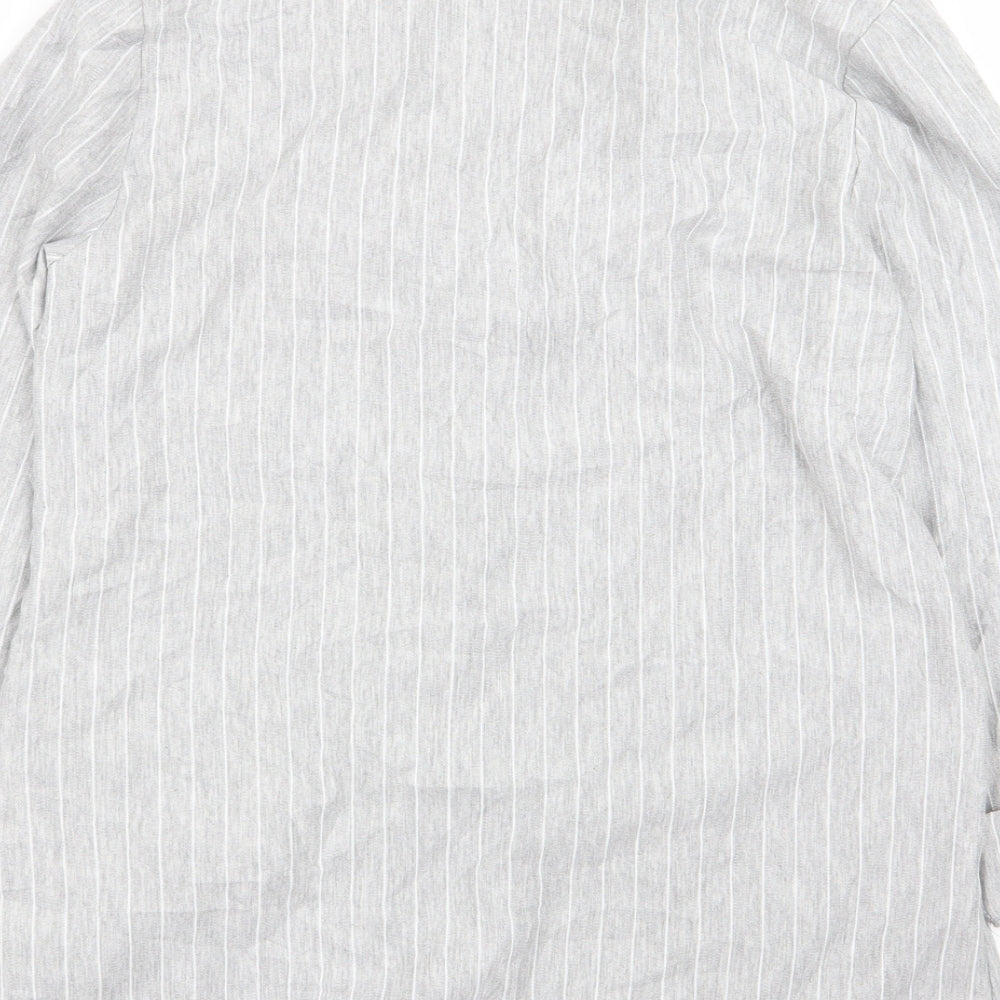 Divided by H&M Womens Grey Striped  Jacket Blazer Size M