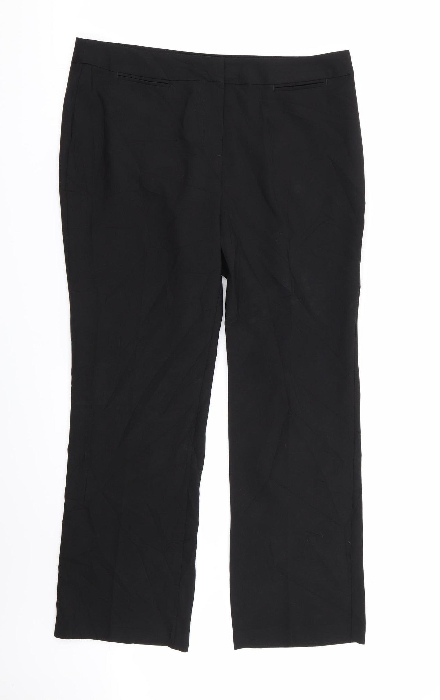 Papaya Womens Black   Trousers  Size 12 L28 in