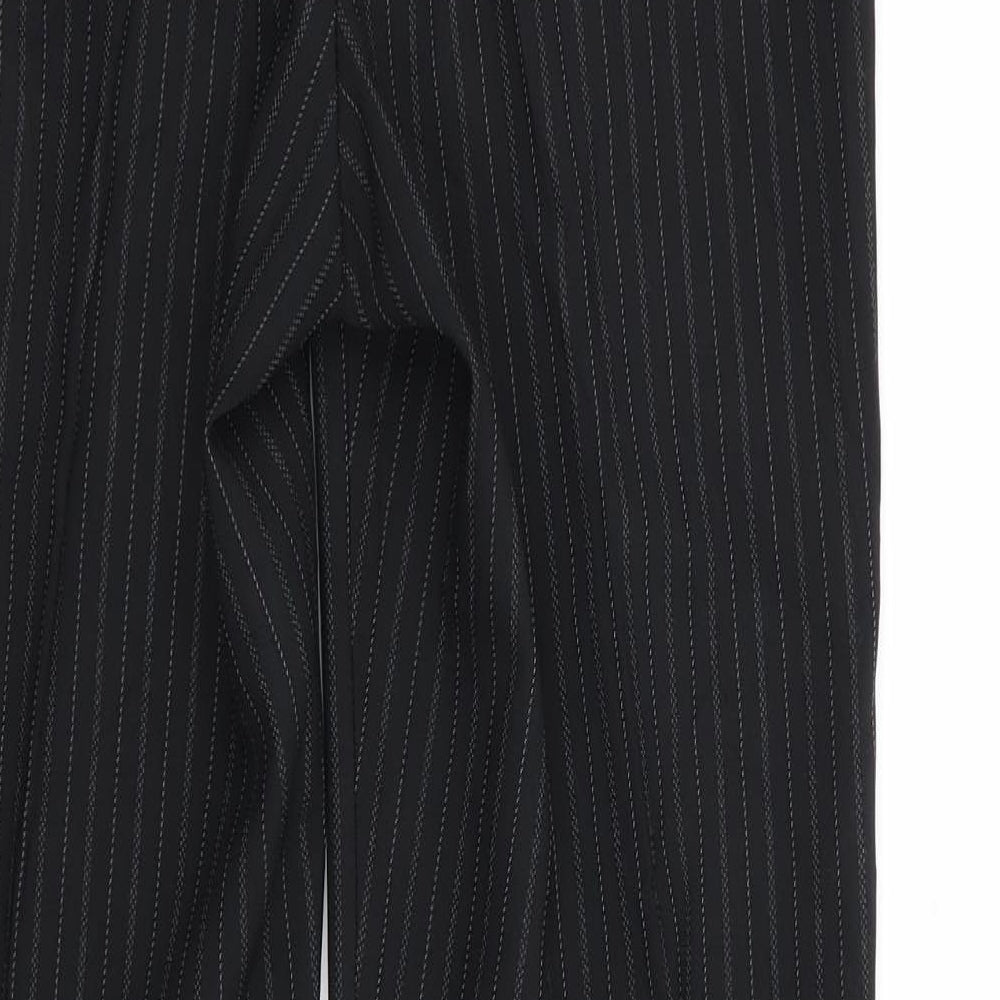 Asda George Womens Black Striped  Trousers  Size 8 L28 in