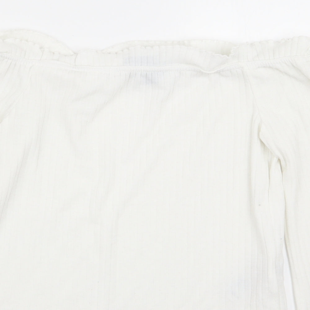 New Look Womens White   Basic T-Shirt Size 10