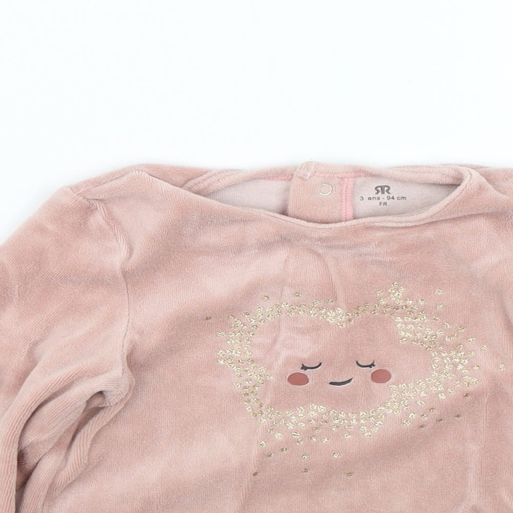 RR Girls Brown   Basic T-Shirt Size 3 Years