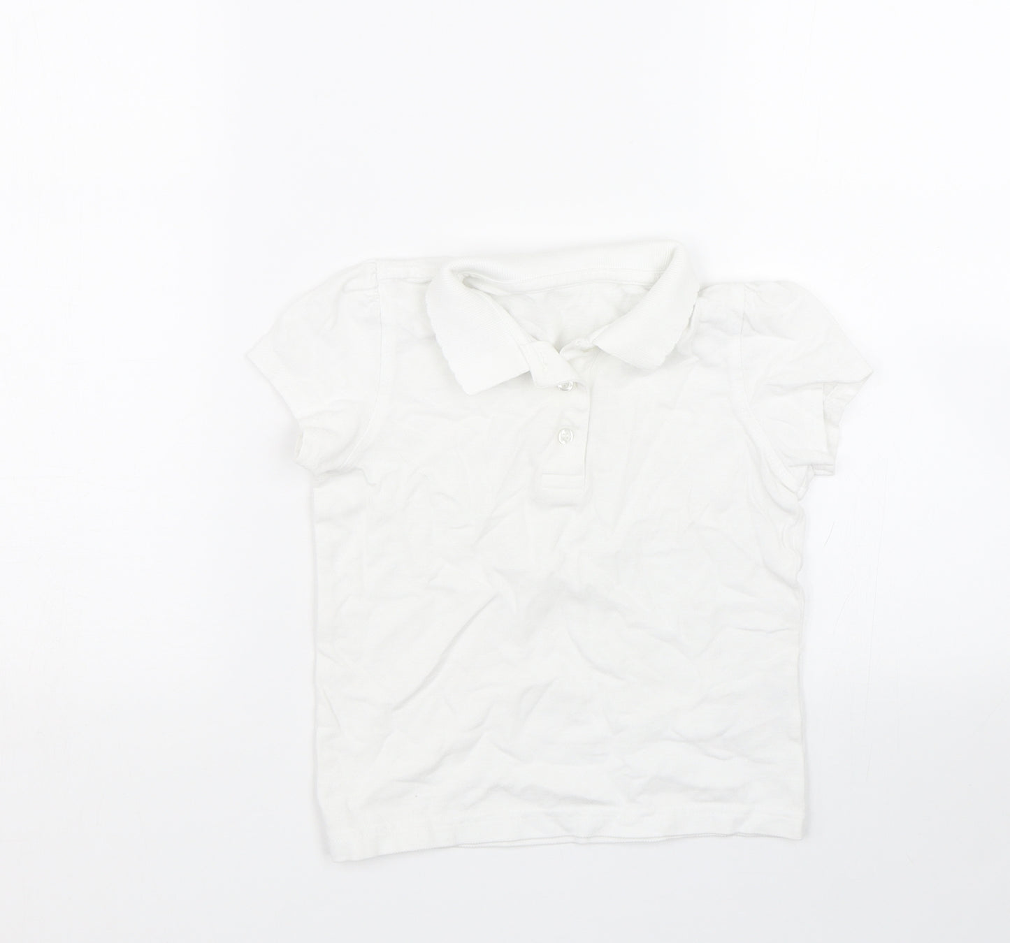 George Girls White   Basic Polo Size 5-6 Years  - School uniform
