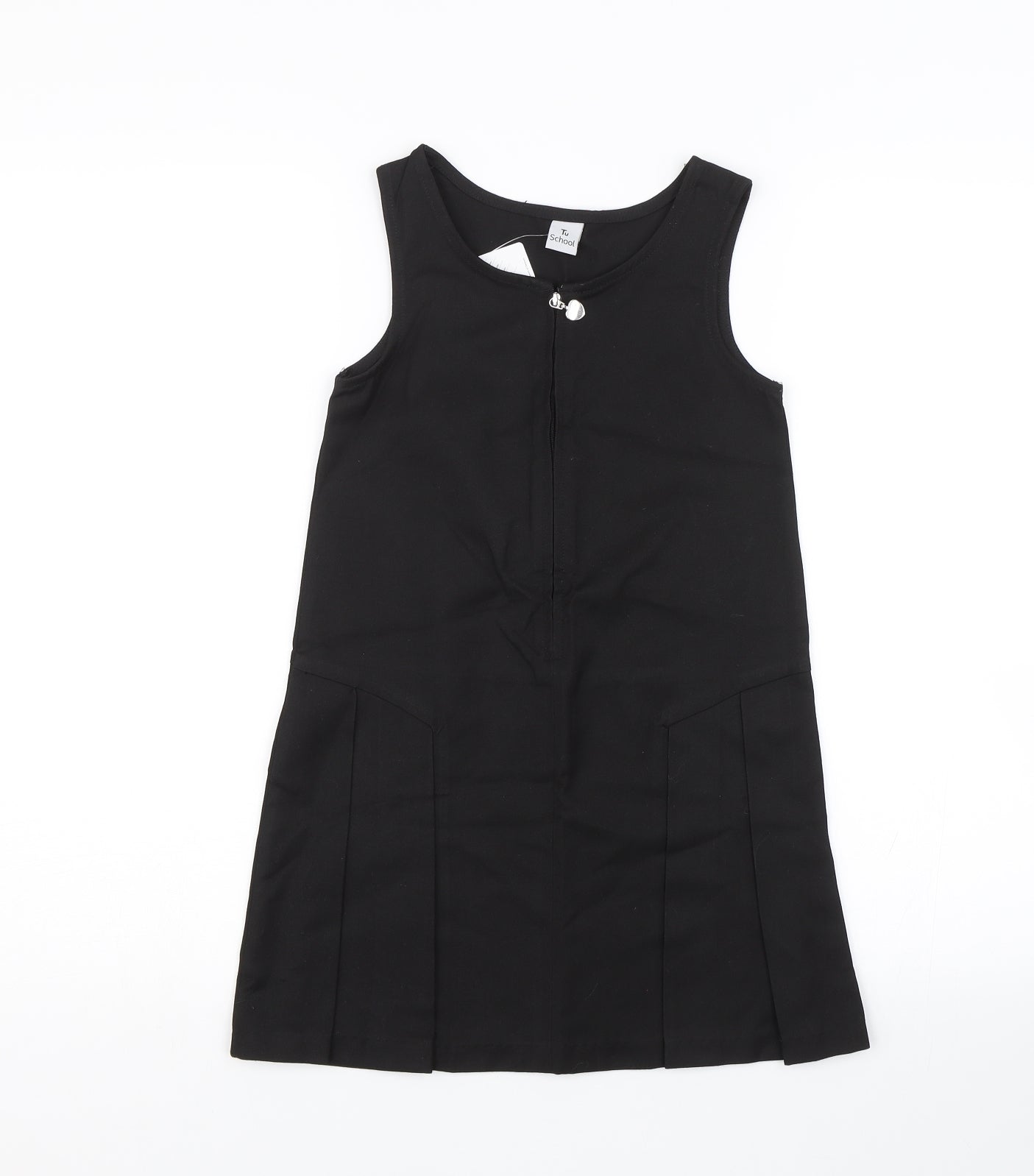 TU Girls Black   Tank Dress  Size 6 Years  - School uniform