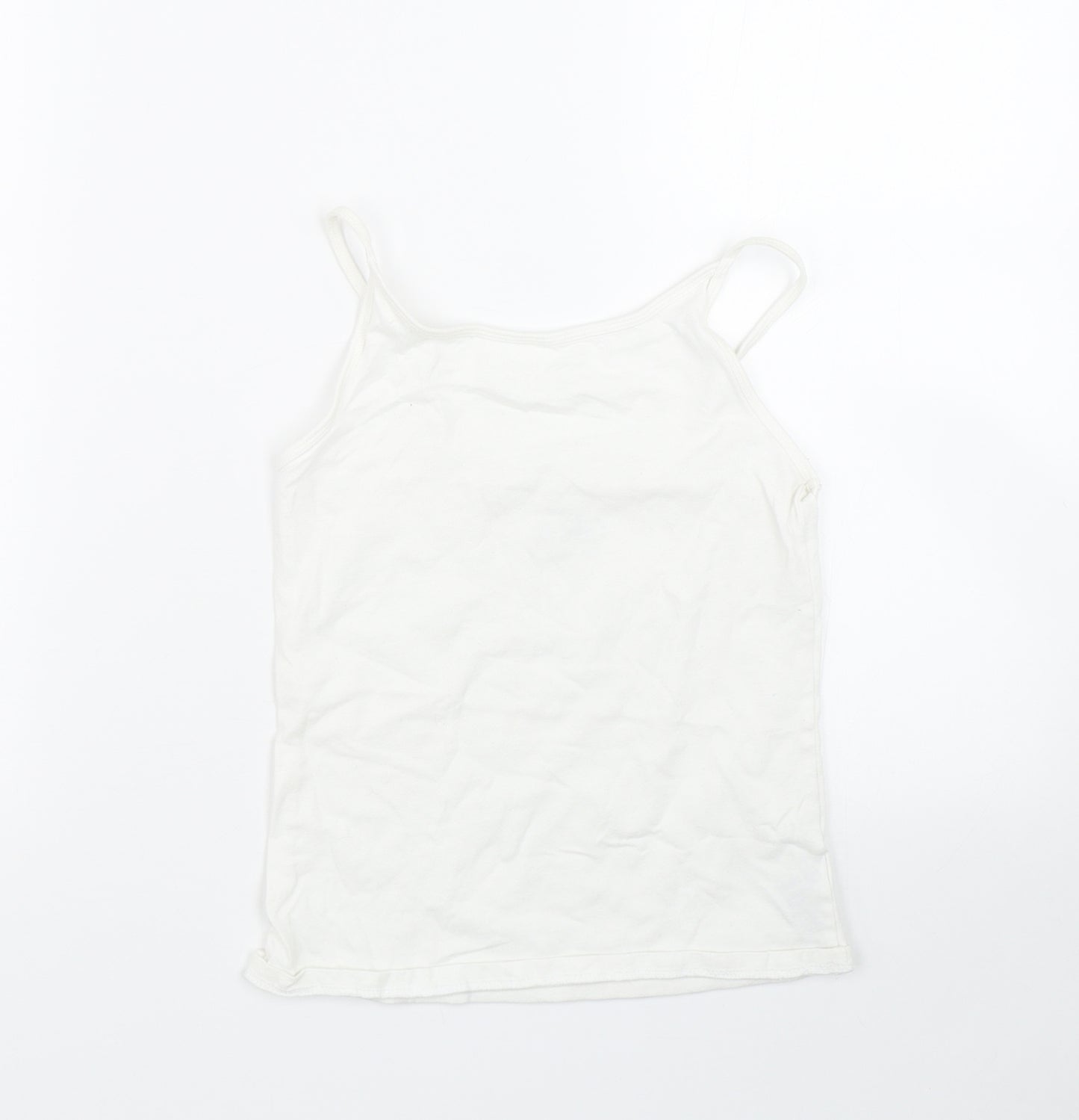 pep&co Girls White   Basic Tank Size 9-10 Years