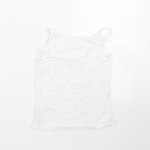 pep&co Girls White   Basic Tank Size 9-10 Years