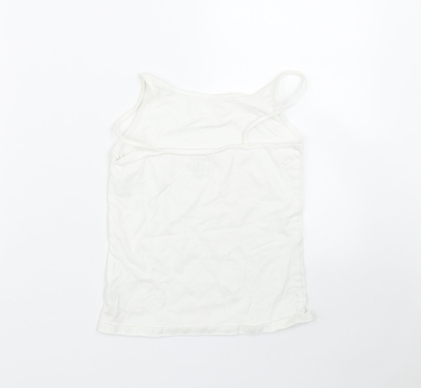 pep&co Girls White   Basic Tank Size 9-10 Years