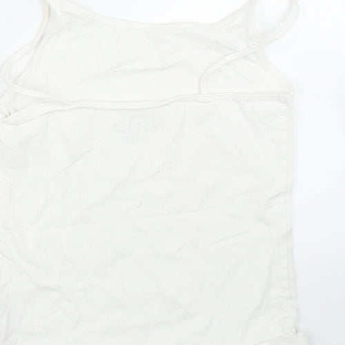 pep&co Girls White   Basic Tank Size 9-10 Years