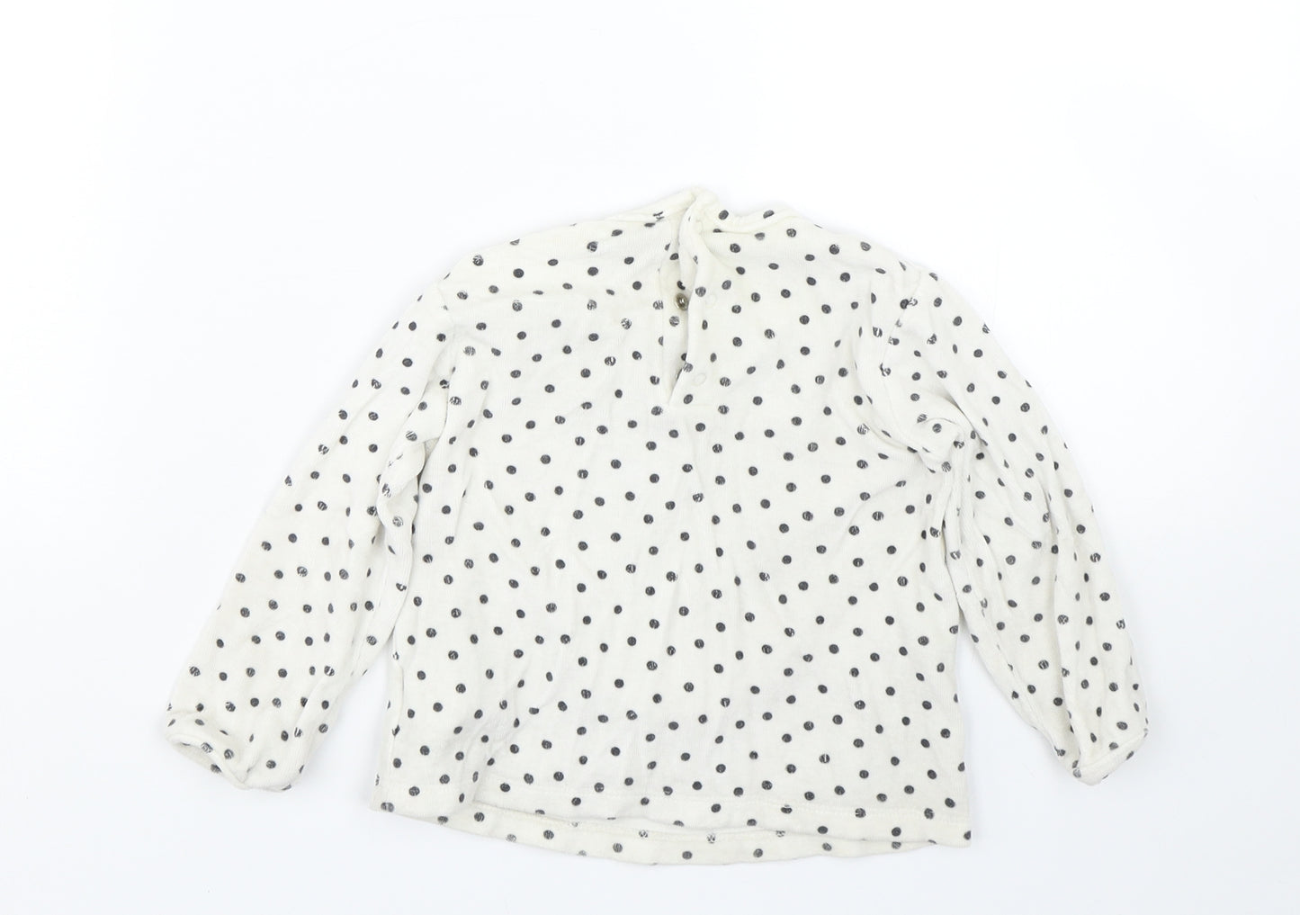 Preworn Baby White Spotted  Pullover Jumper Size 24 Months  - Cat
