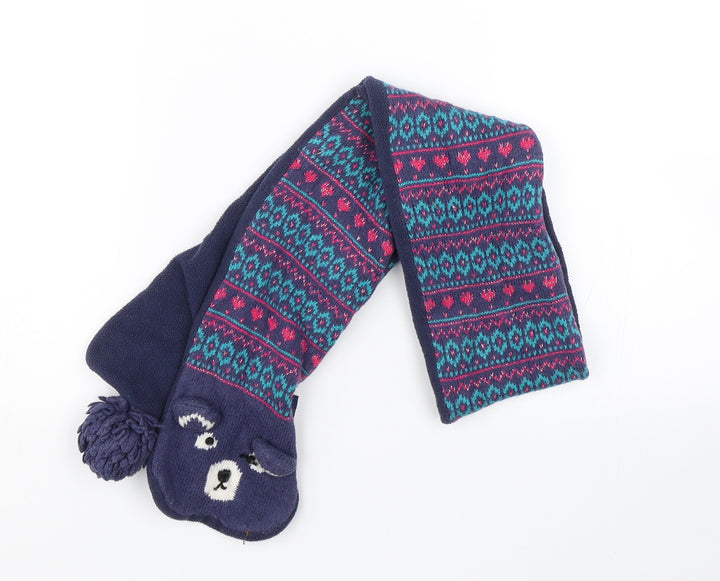 Fatfave Girls Blue Fair Isle  Scarf Scarves & Wraps One Size