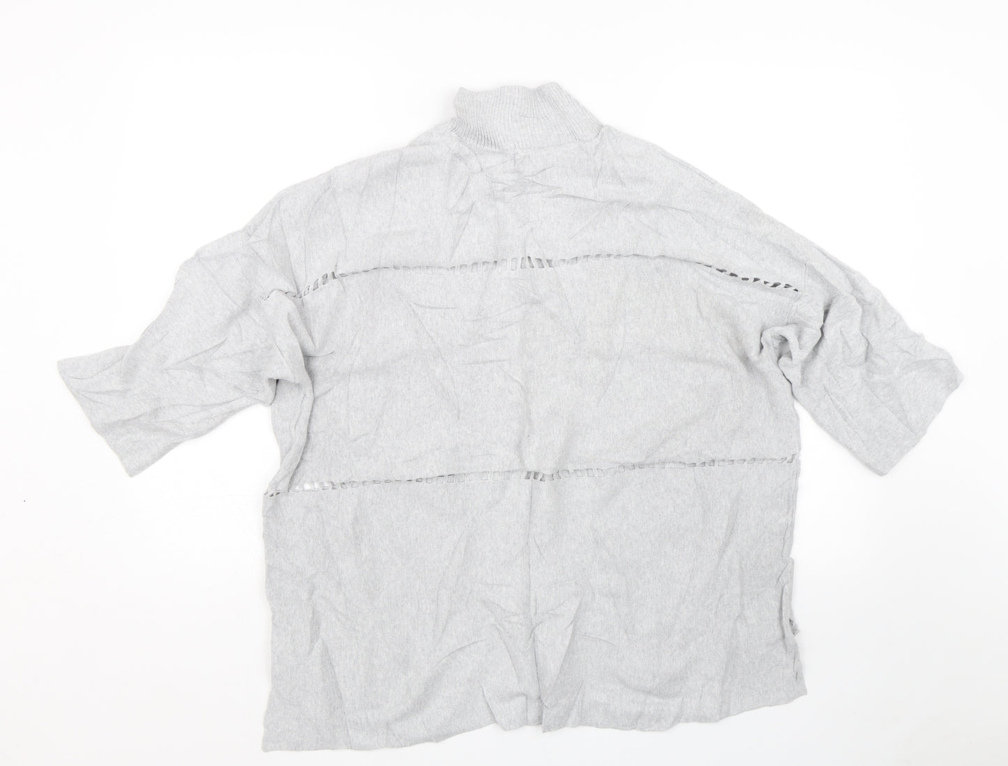French Connection Womens Grey Striped  Basic T-Shirt Size M
