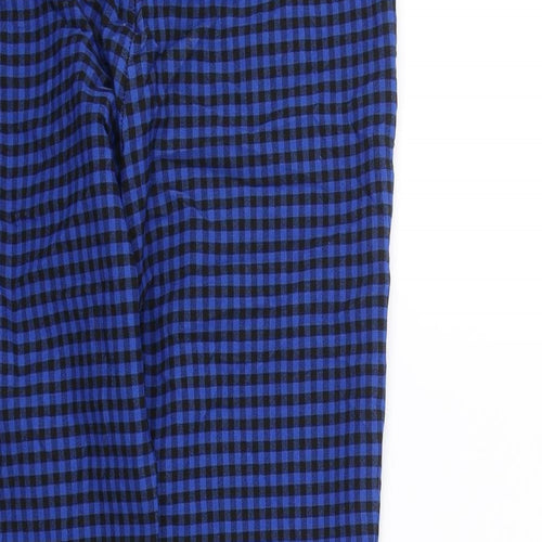 Zara Womens Blue Check  Trousers  Size M L27 in