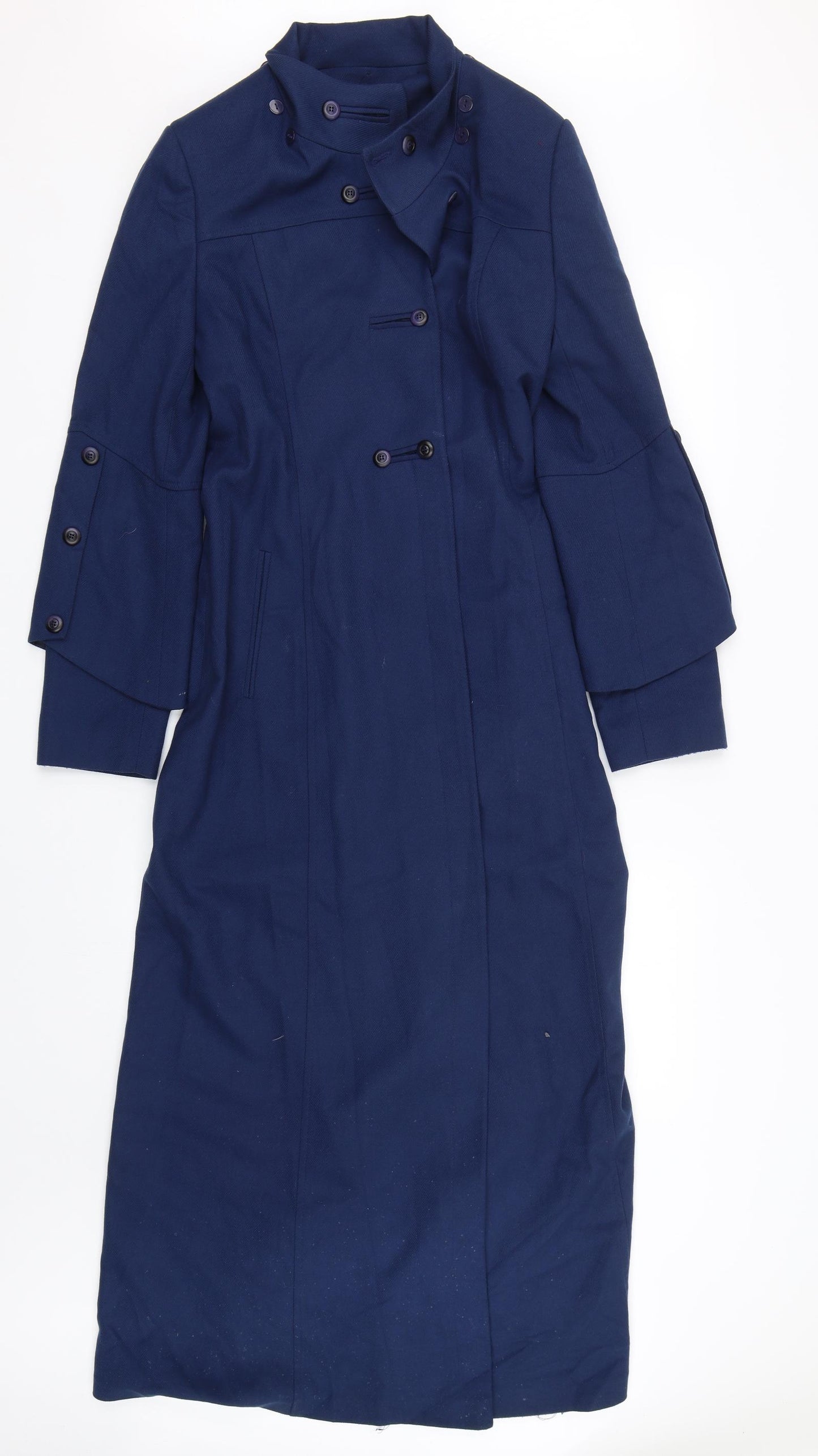ilkimi Womens Blue   Trench Coat Coat Size 8