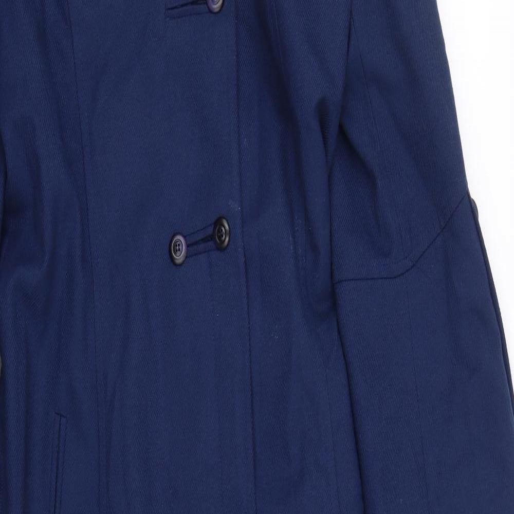 ilkimi Womens Blue   Trench Coat Coat Size 8