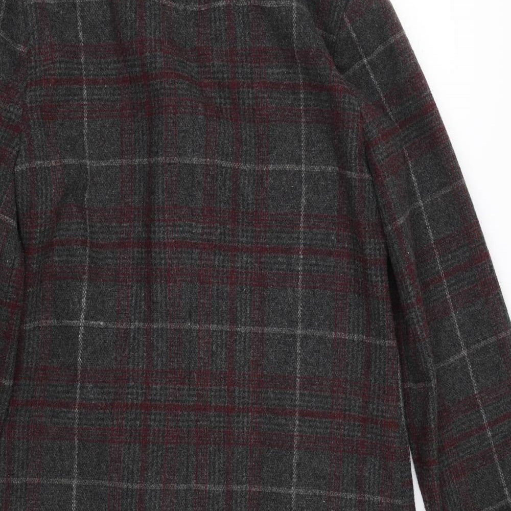 Autonomy Womens Gold Check  Overcoat Coat Size 10