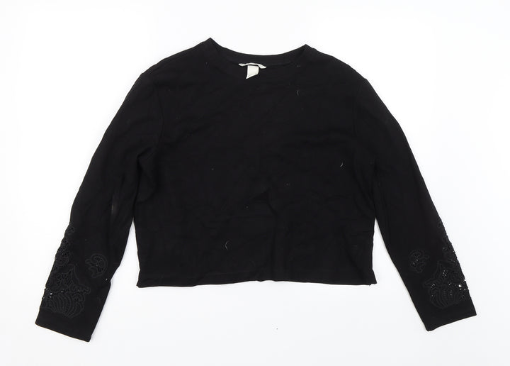 H&M Womens Black   Basic T-Shirt Size S