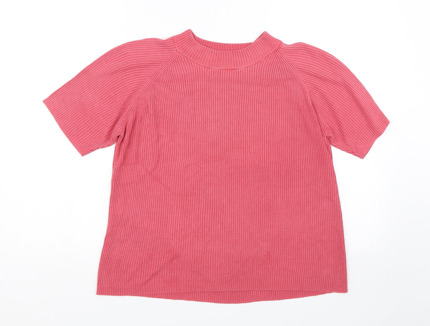 Orvis Womens Pink Striped  Basic T-Shirt Size M