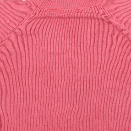Orvis Womens Pink Striped  Basic T-Shirt Size M