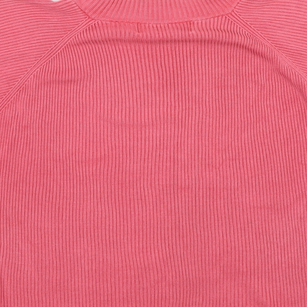Orvis Womens Pink Striped  Basic T-Shirt Size M