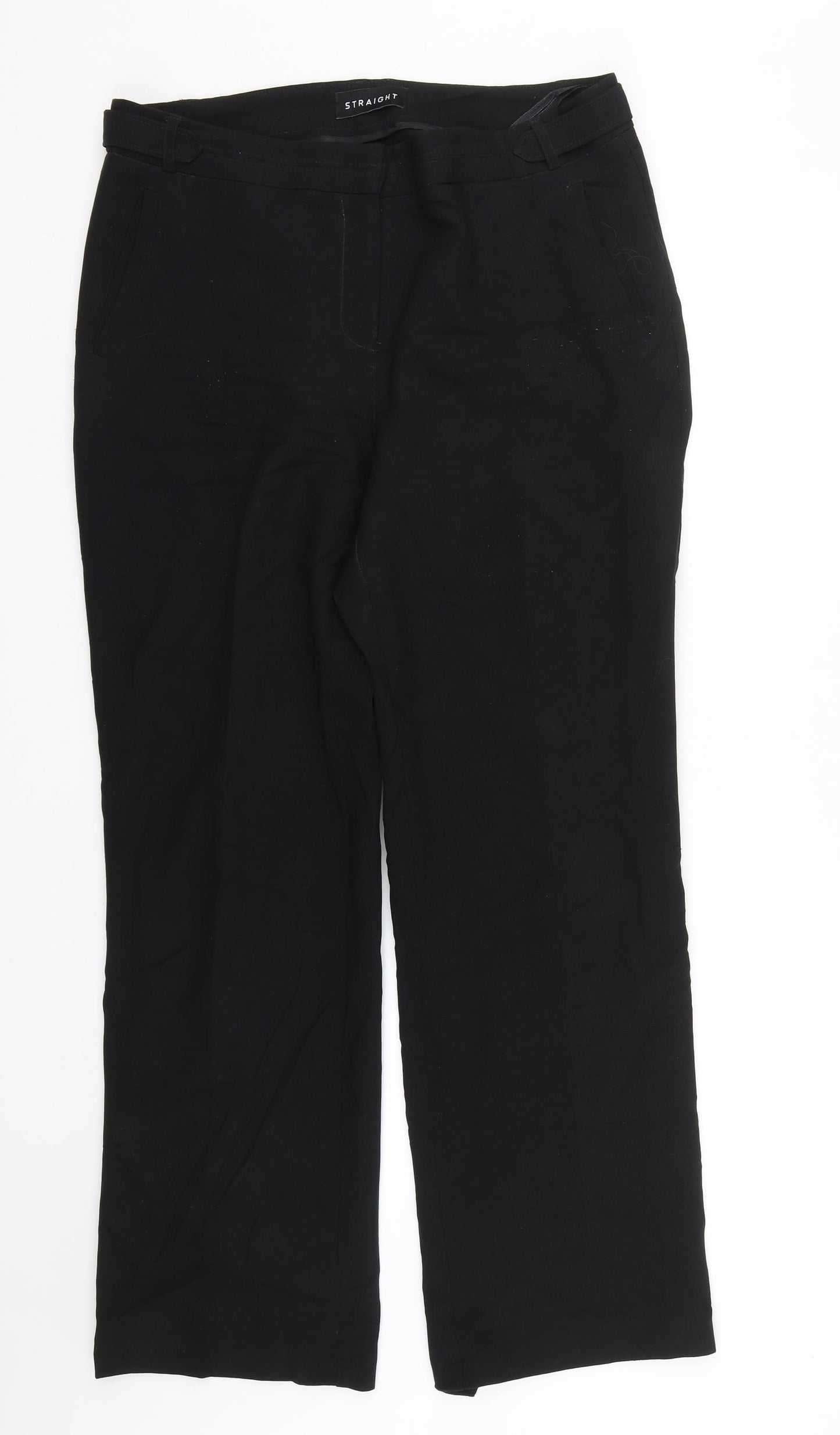 Peacocks Womens Black   Trousers  Size 12 L28 in