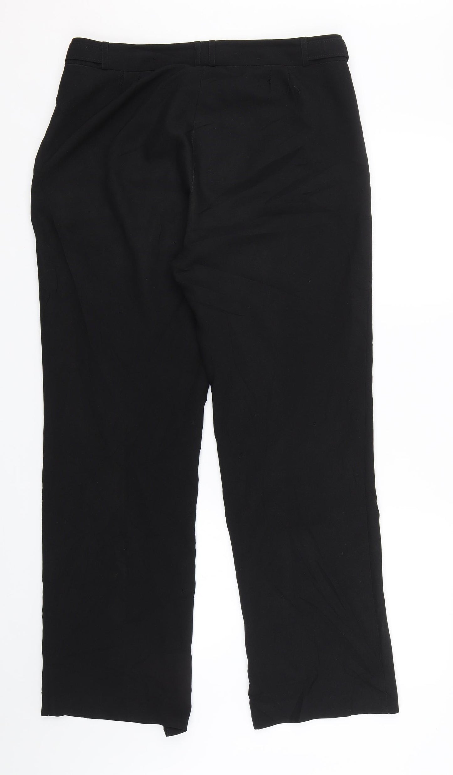 Peacocks Womens Black   Trousers  Size 12 L28 in