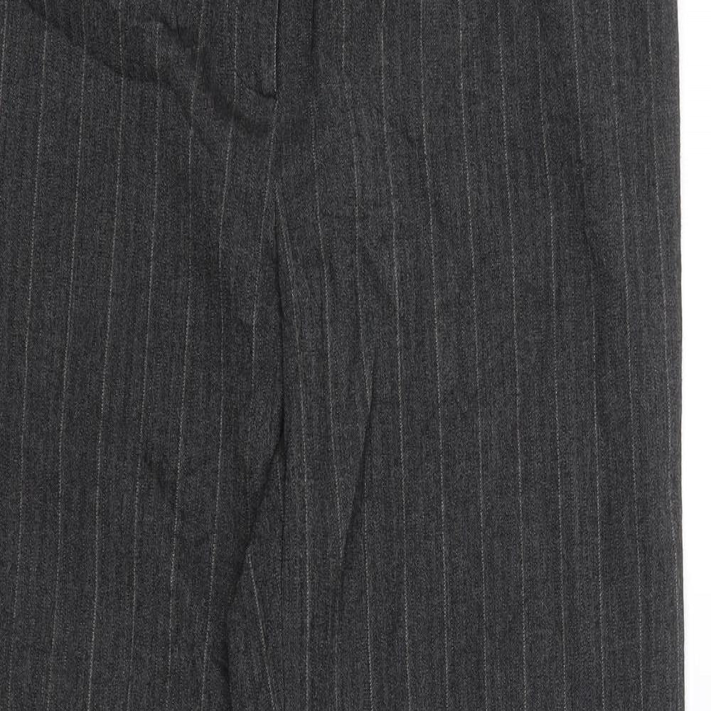 Internacionale Womens Grey Striped  Trousers  Size 16 L29 in