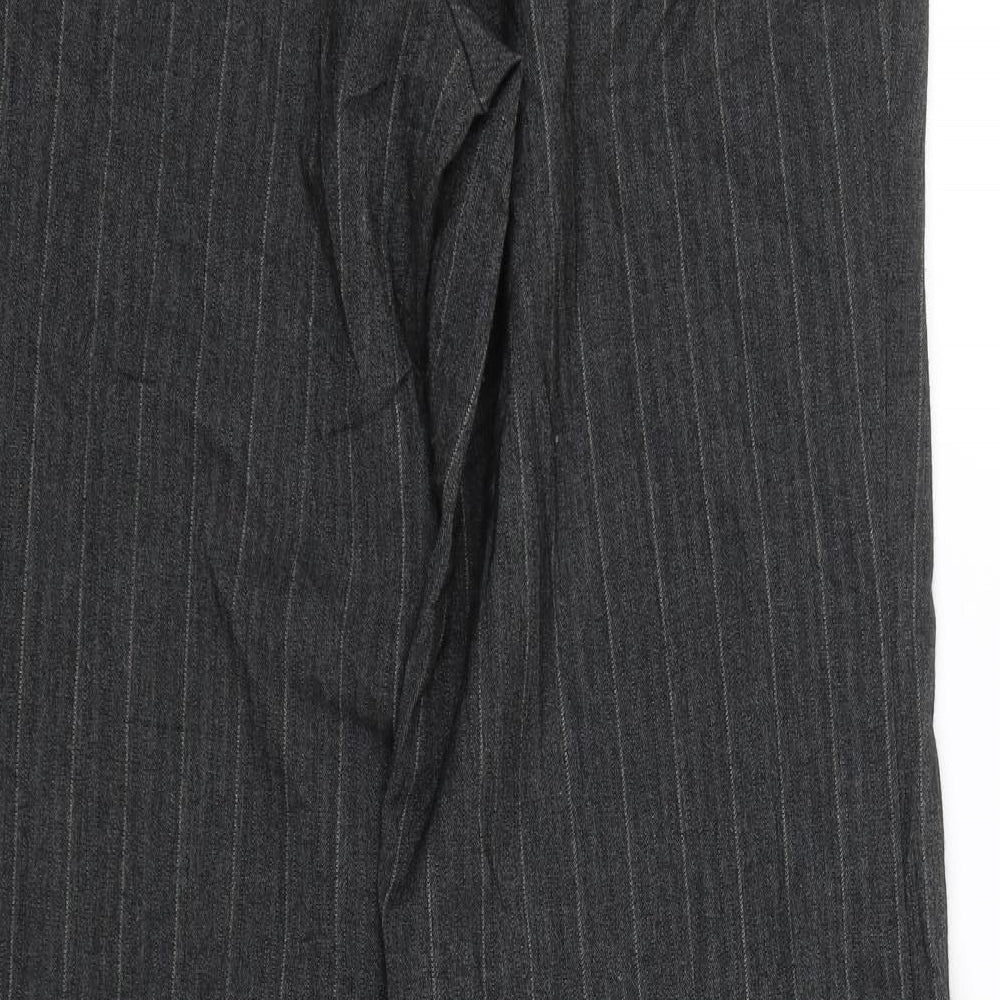 Internacionale Womens Grey Striped  Trousers  Size 16 L29 in