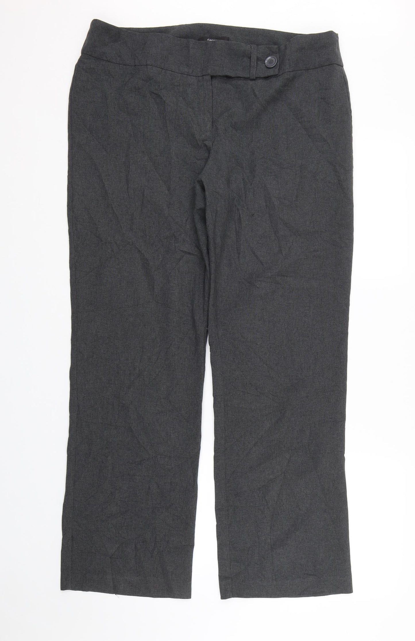 George Womens Grey   Trousers  Size 16 L27 in