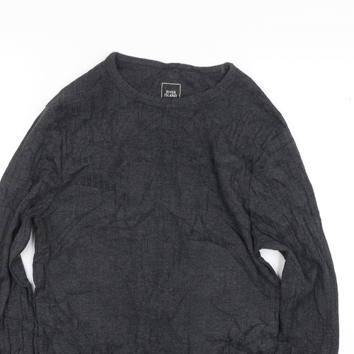 River Island Womens Grey   Basic T-Shirt Size XS