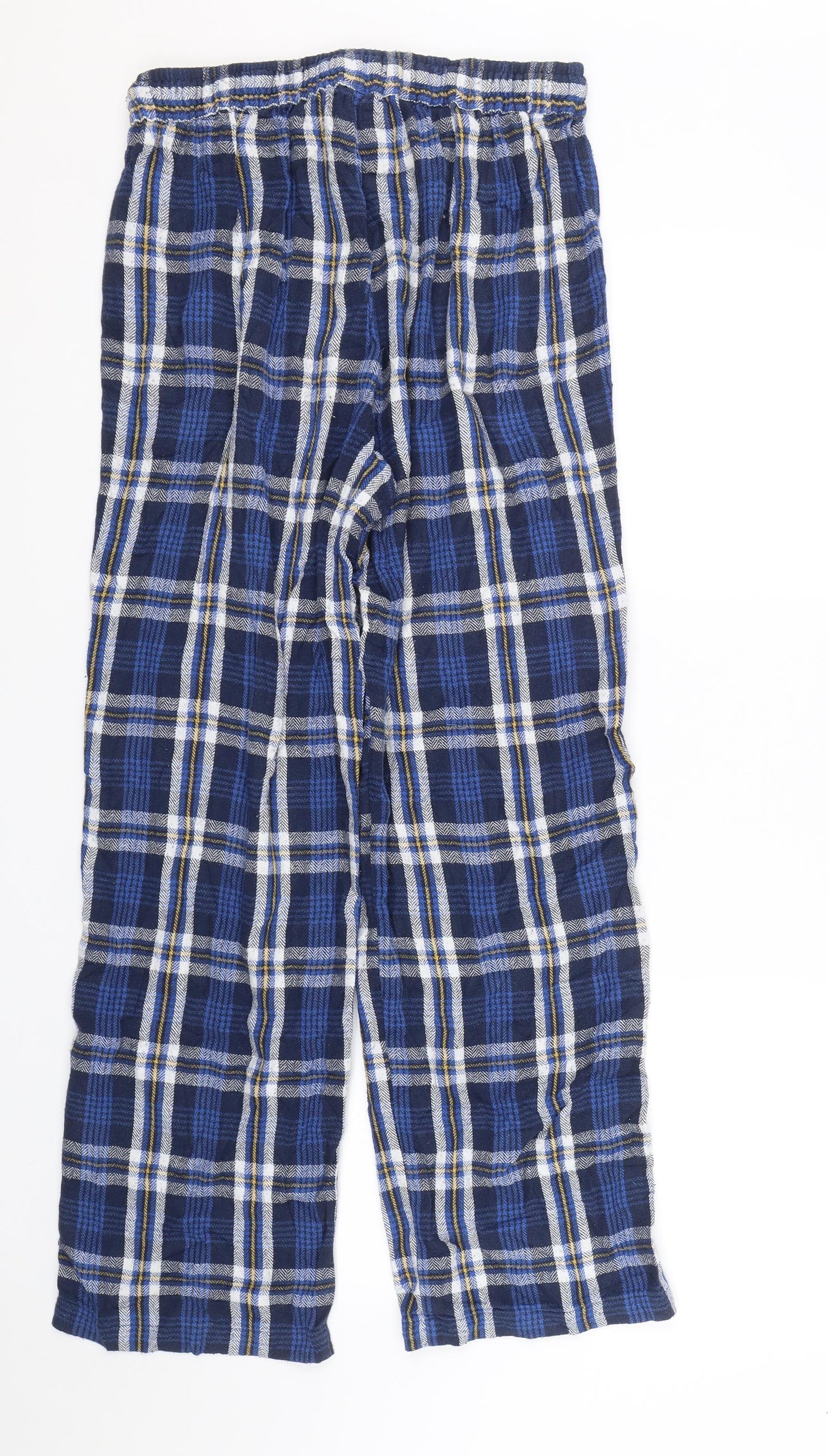 M&Co Mens Blue Check   Pyjama Pants Size S