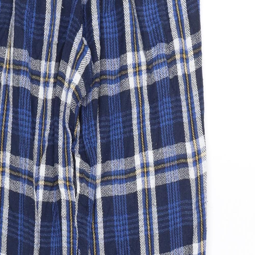 M&Co Mens Blue Check   Pyjama Pants Size S