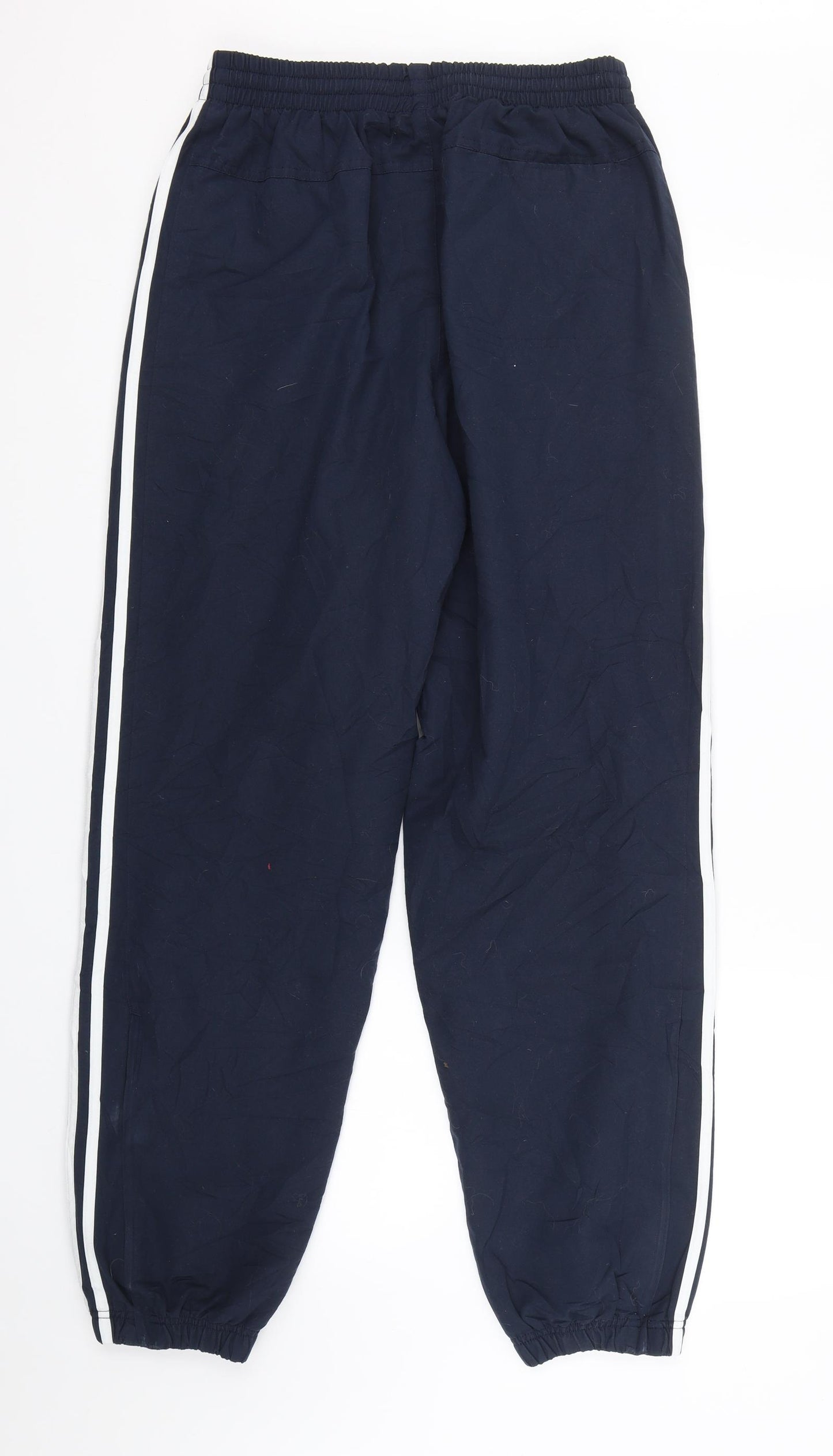 adidas Mens Blue Striped  Track Pants Trousers Size M L28 in