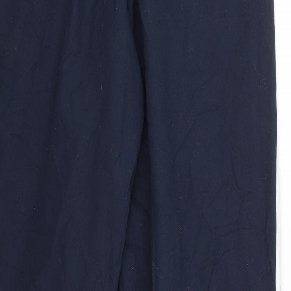 adidas Mens Blue Striped  Track Pants Trousers Size M L28 in