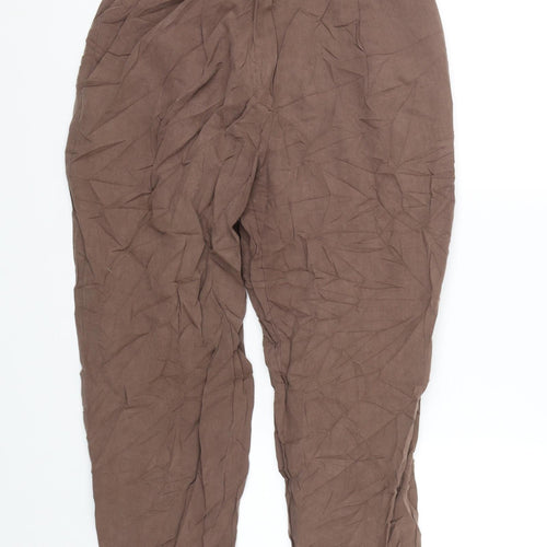 M&S Womens Brown   Trousers  Size 14 L25 in