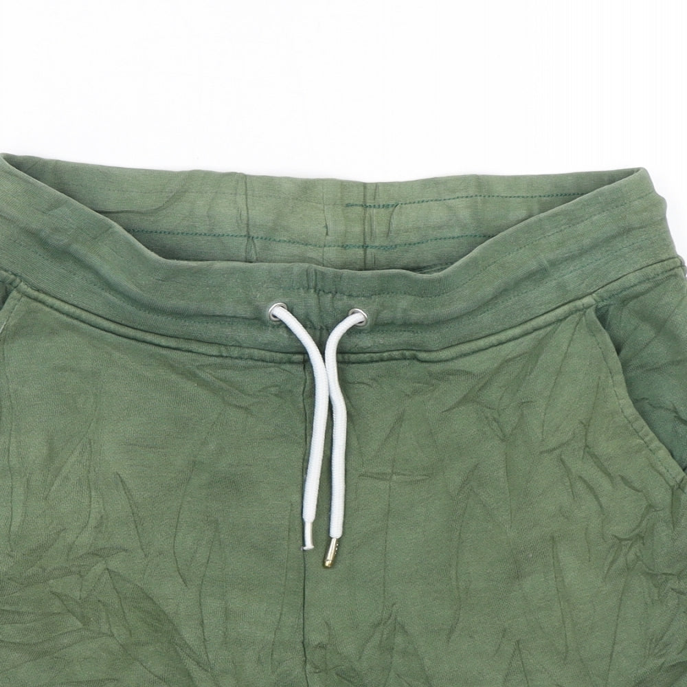 H&M Mens Green   Sweat Shorts Size S